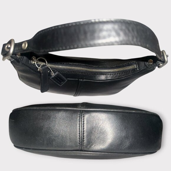 VTG Coach Legacy West Zoe 9593 Black Leather Nickel Mini Hobo Bag Y2K Costa Rica - Picture 6 of 9